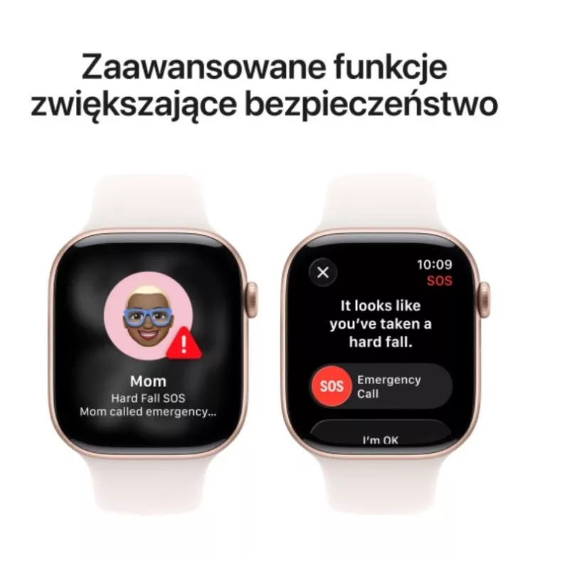 Apple Watch Series 11 GPS 46mm caixa de alumínio Roségold com bracelete desportiva Light Blush S/M