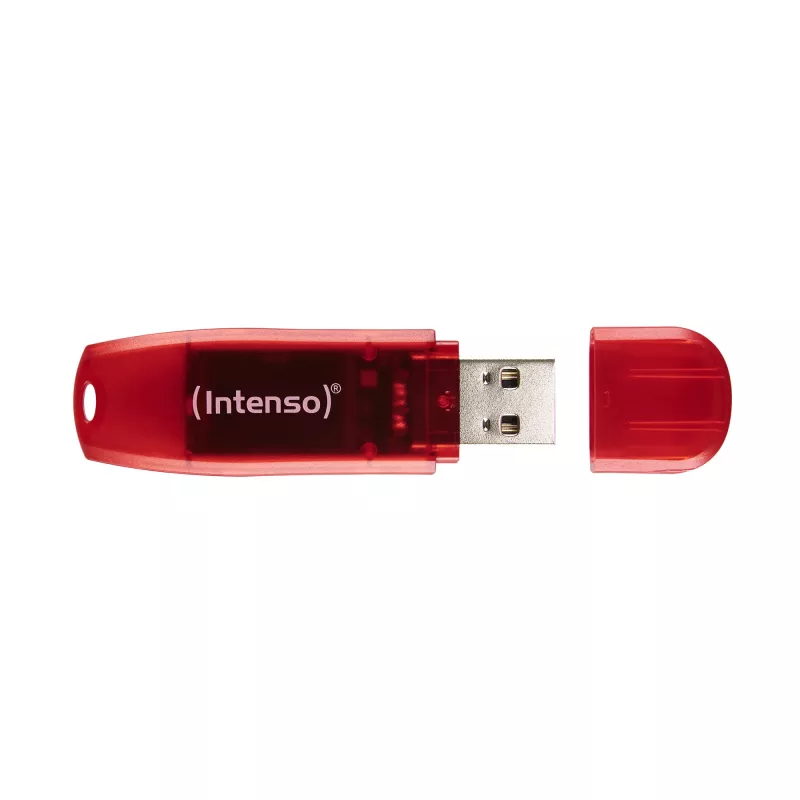Pen USB Intenso 128 GB USB Type-A 2.0 Vermelho Transparente