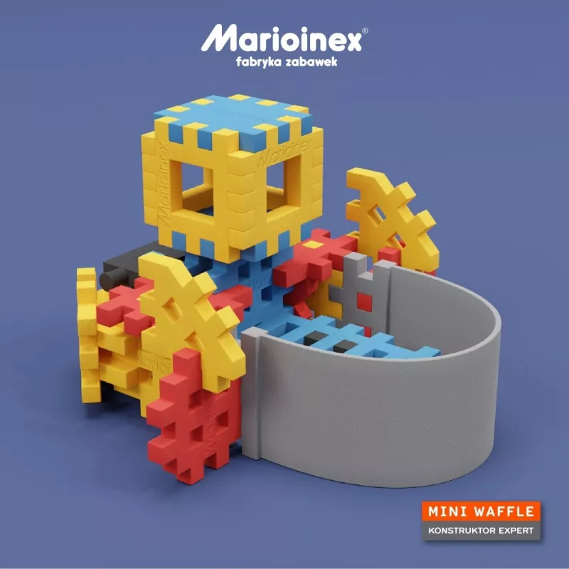 Conjunto de construção Marioinex Mini Waffle Constructor – 141 peças, multicolor, para crianças a partir dos 5 anos