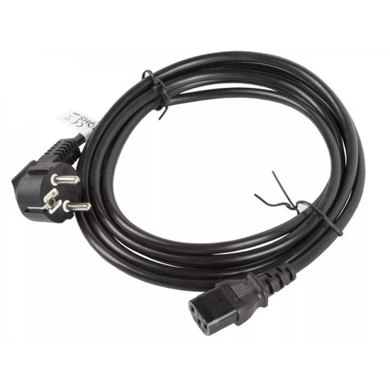 Cabo de alimentação Lanberg CA-C13C-11CC-0030-BK preto 3 m conector fêmea C13 CEE7/7 (CA-C13C-11CC-0030-BK)