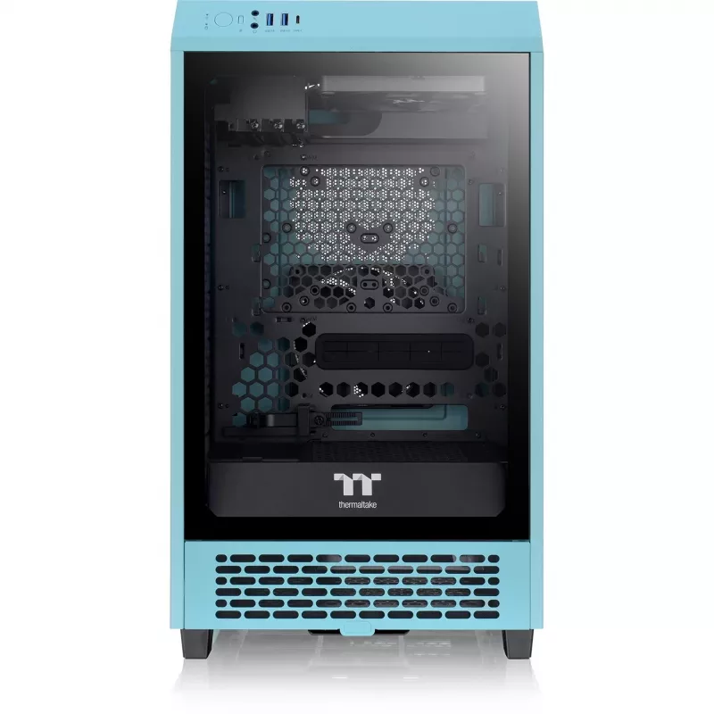 Thermaltake The Tower 200 turquesa vidro temperado