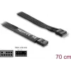 Cabo paralelo DELOCK 86058, 9 pinos para 9 pinos, comprimento 0,7 m, preto