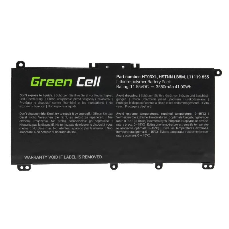 Bateria de portátil Green Cell GC-HP163 HT03XL 11,4 V 3400 mAh HP Mobilid