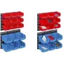 Conjunto de caixas de arrumação allit ProfiPlus C 1+2/17 vermelho/azul polipropileno resistente à temperatura