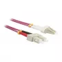 Cabo de rede de fibra ótica 2 fibras 1.0mtr.LC-SC - 50/125um - OM4 - AD=3mm - Synergy 21