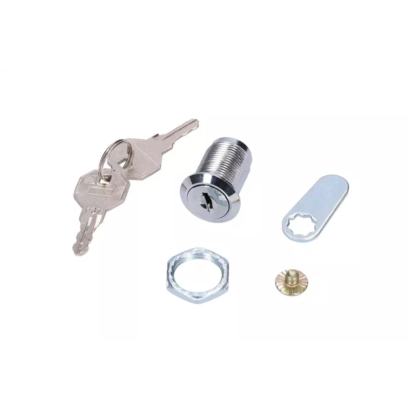 Fechadura de porta Extralink ROUND LOCK FOR CABINETS, fechadura redonda para porta de armário, prateada