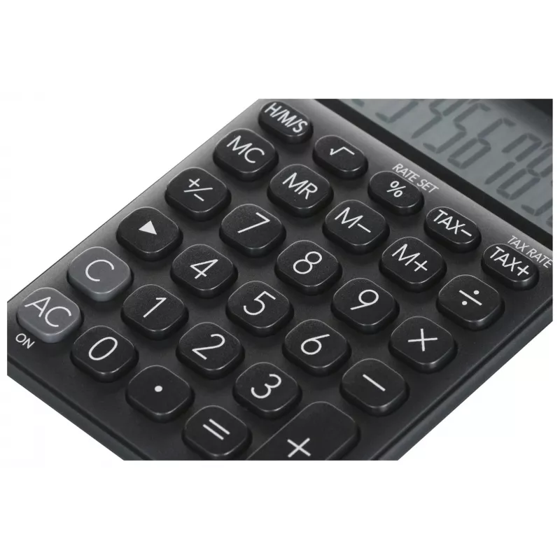 Calculadora básica CASIO SL-310UC-BK – 10 dígitos, pilha/solar, funções de imposto e margem, formato de bolso (70×118×8,4 mm), preto