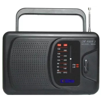 Rádio alimentação por rede e pilhas FM, LW Eltra Ania