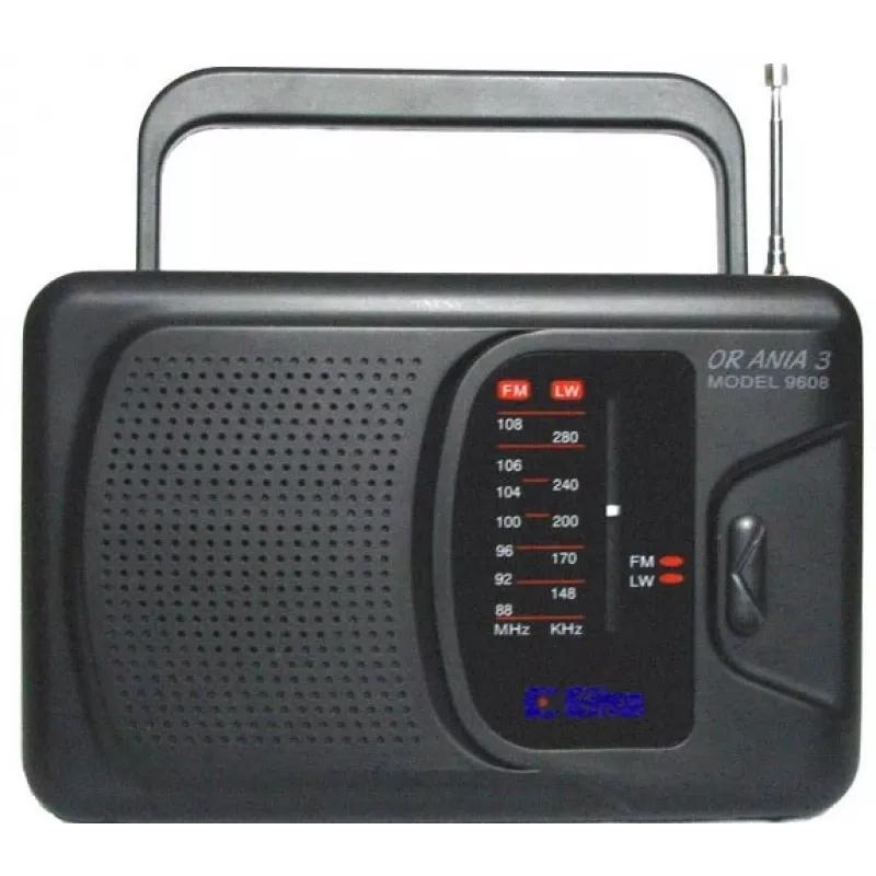Rádio alimentação por rede e pilhas FM, LW Eltra Ania