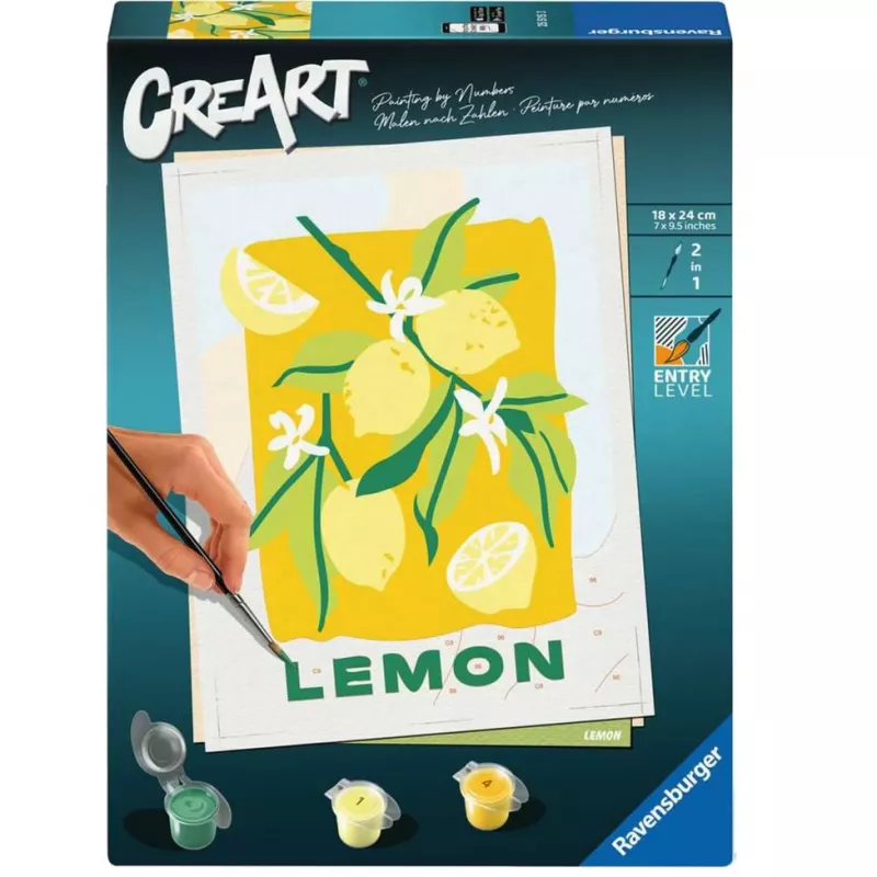 Ravensburger CreArt conjunto de pintura – Limões (Design 25515) para projetos de pintura em tela