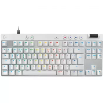 Logitech G PRO X TKL RAPID Teclado de gaming, layout QWERTZ, branco (920-013240)