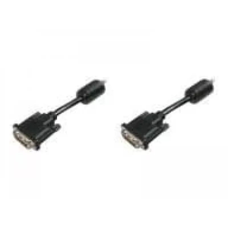 Cabo de monitor ASSMANN DVI macho/macho 3m Dual Link 2 núcleos de ferrite cabo de ligação K8 bulk 24+1 (AK-320101-030-S)