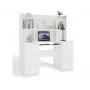 Conjunto secretária KUBA + módulo de extensão, branco
