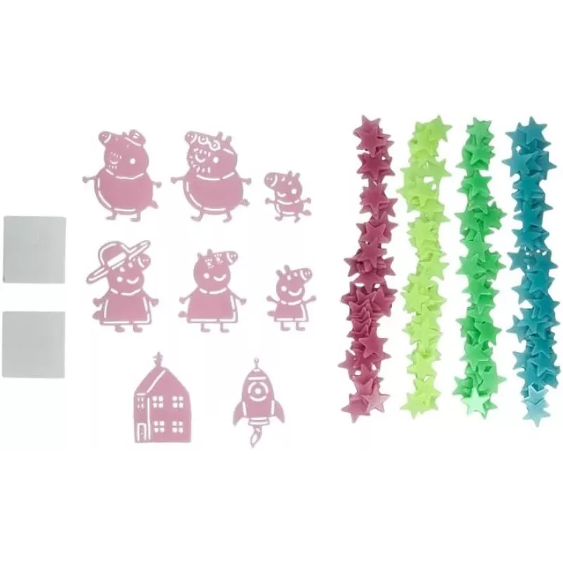 Autocolantes de parede Hasbro Peppa Pig PP13870PP Glow in the Dark Stars