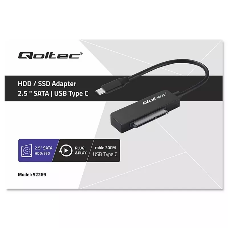 Adaptador SATA QOLTEC 52269 para unidade de 2,5