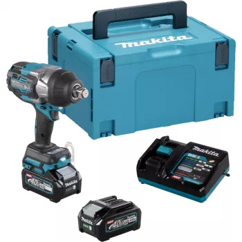 Chave de impacto a bateria TW001GM201 XGT, 40 Volt azul/preto, 2x bateria Li-Ion XGT 4 Ah, em mala de transporte