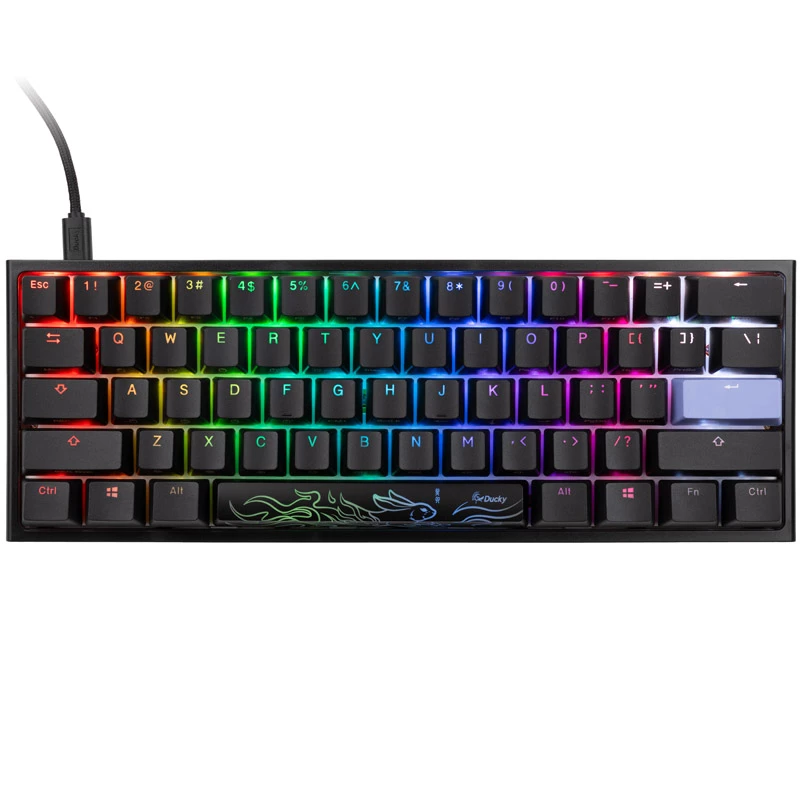 Teclado Ducky One 2 Mini RGB Gaming USB US English preto mecânico com fio