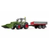 Trator de brincar BRUDER Fendt Vario 211 com carregador frontal e atrelado lateral