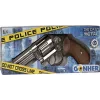 Revólver de polícia em metal de brinquedo Pulio 1556067/0 – tambores de 8 tiros