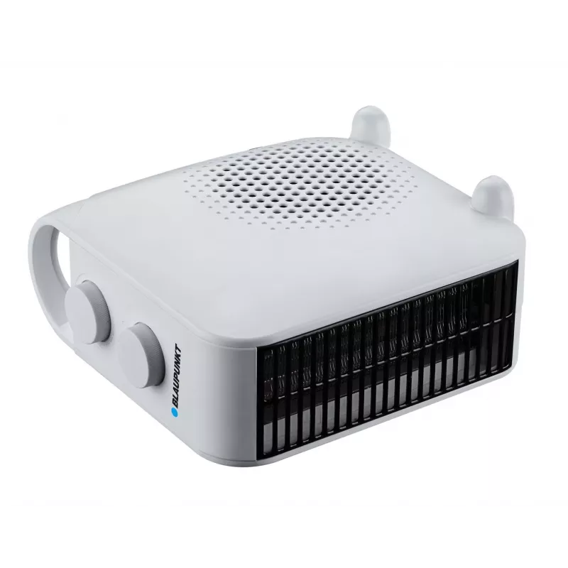 Aquecedor elétrico com ventilador BLAUPUNKT FHM301 — 2000 W, 2 níveis (1000/2000 W), termostato regulável, 220–240 V, branco