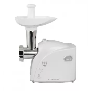 Picadora de carne elétrica ESPERANZA EKM032 — 2200 W, branco, 3 discos perfurados, acessórios kebbe e para salsichas