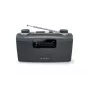 Rádio portátil Muse M-058 R — AM/FM, controlo de volume por botão rotativo, a pilhas ou corrente (230V, 50Hz), Preto/Cinzento