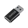 Adaptador de cabo de vídeo Savio AK-81 USB Type-C USB Type-A preto