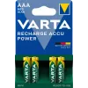 Bateria VARTA HR03 AAA Power 800 mAh 56703 pilhas recarregáveis 4 unid. verde