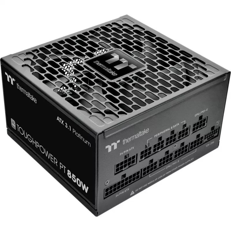 Fonte de alimentação Thermaltake Toughpower PT 850W 80 Plus Gold, modelo PS-TPP-0850FNFAPE-1