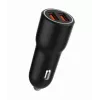 Carregador de automóvel para dispositivos móveis Gembird TA-UC-A2QC36-CAR-01, 36 W, 12–24 V, isqueiro, preto