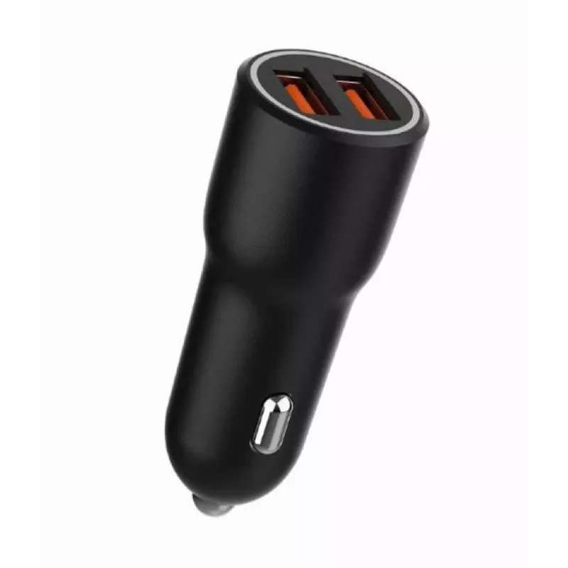Carregador de automóvel para dispositivos móveis Gembird TA-UC-A2QC36-CAR-01, 36 W, 12–24 V, isqueiro, preto