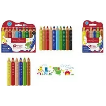 Faber-Castell Grippy lápis de cor, sortidos, 6 unid.