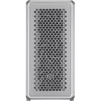 Caixa de PC Cooler Master MasterFrame 600 Midi Tower prateado — ATX/Micro-ATX/ITX, vidro temperado, suporta 3x ventoinhas frontais de 140 mm
