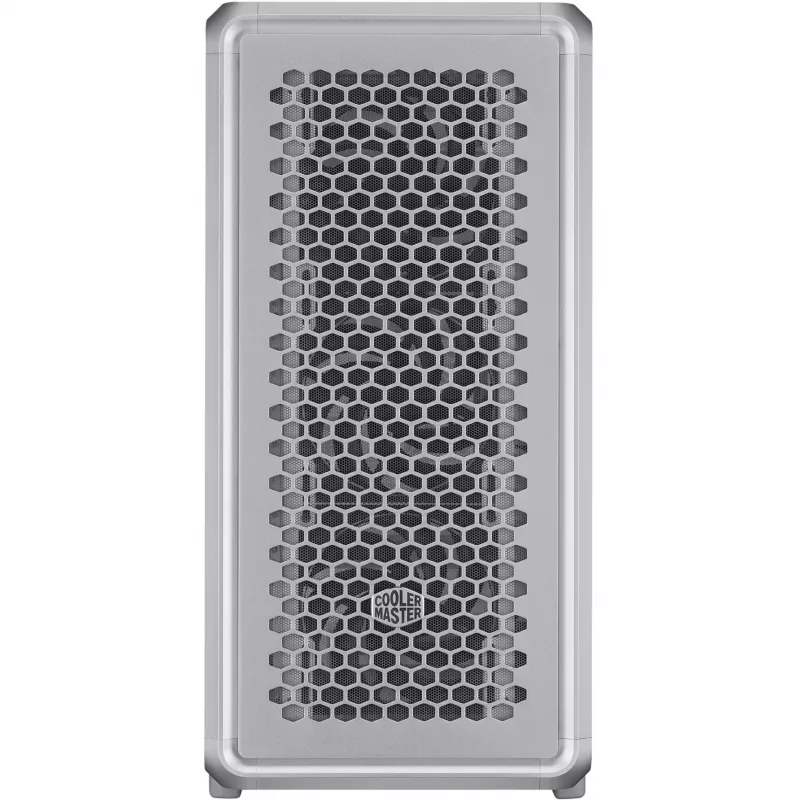 Caixa de PC Cooler Master MasterFrame 600 Midi Tower prateado — ATX/Micro-ATX/ITX, vidro temperado, suporta 3x ventoinhas frontais de 140 mm