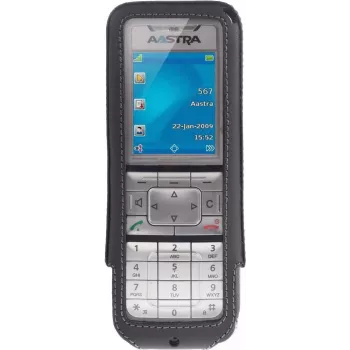 Bolsa de cinto em pele genuína JT Berlin Turnline | Aastra/Mitel 610/612 Series | preto | embalagem grande | 12002 (12002)