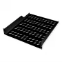 Prateleira para rack ROLINE 19 polegadas 2U 550 T capacidade de carga 25 kg preto