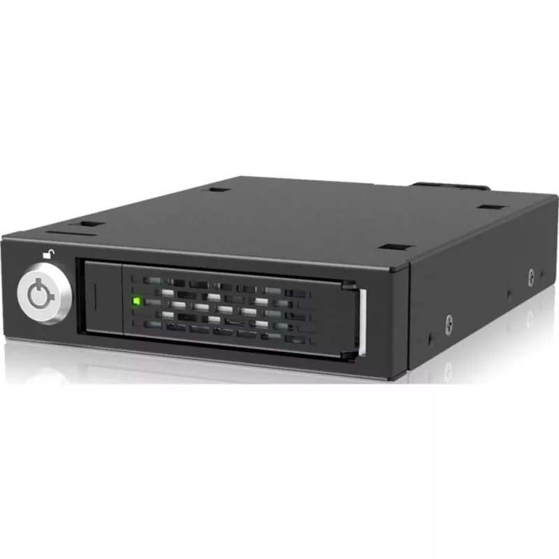 ICY DOCK - ToughArmor - MB601V5K-B - Caixa de baía removível para 1 unidade U.2/U.3 NVMe SSD 2,5 PCIe 5.0 para baía externa de 3,5 (1 x MCIO 4i SFF-TA-1