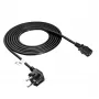 Akyga AK-PC-06A cabo de alimentação CEE 7/7 para IEC C13, 3 m, preto