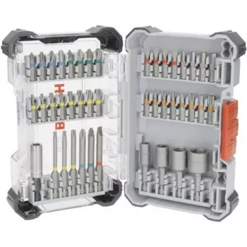 Conjunto de ferramentas Bosch 43 peças mala Pick and Click - bits extra-duros e acessórios