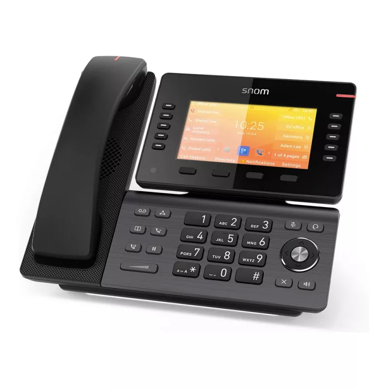 Snom D892M, telefone IP, preto, montagem em mesa/parede, Linux, TFT, 12,7 cm (5 polegadas)
