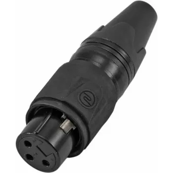 Conector fêmea XLR 3 pinos Omnitronic IP 30208436 – conector fêmea de encastrar para aparelhos de áudio