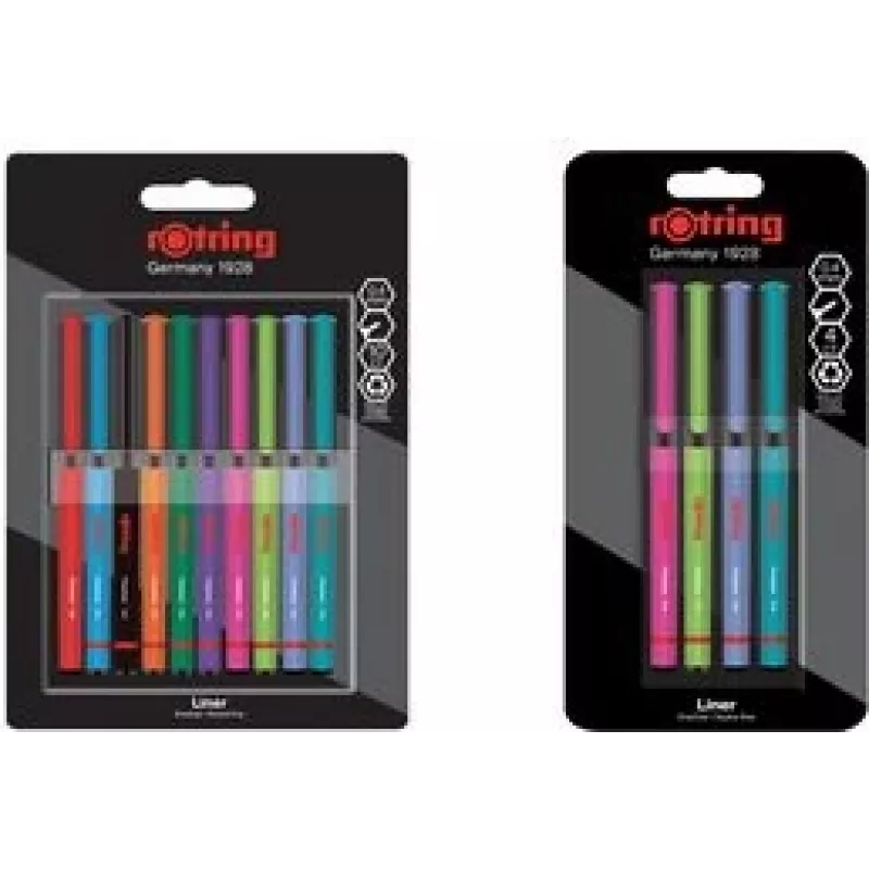 Caneta de fibra fina Herlitz Fineliner 0,4mm Fun cores blister de 10 (2166220)
