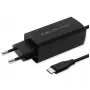 Carregador GaN 90W QOLTEC 52420 USB-C PD 5–20V 3A/4,5A saída, 220–240V entrada, cabo 1,8 m, preto