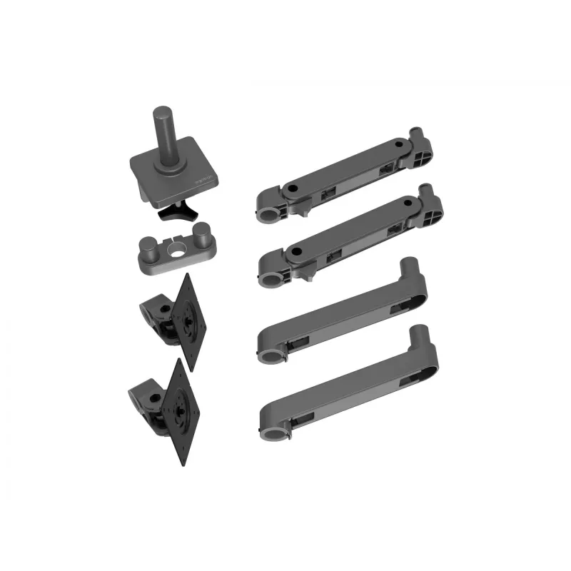 Ergotron LX Pro - kit de montagem (braço duplo) - modular - para 2 ecrãs LCD - lado a lado - alumínio - cinzento-escuro - tamanho do ecrã: até 68,6 cm (até 27