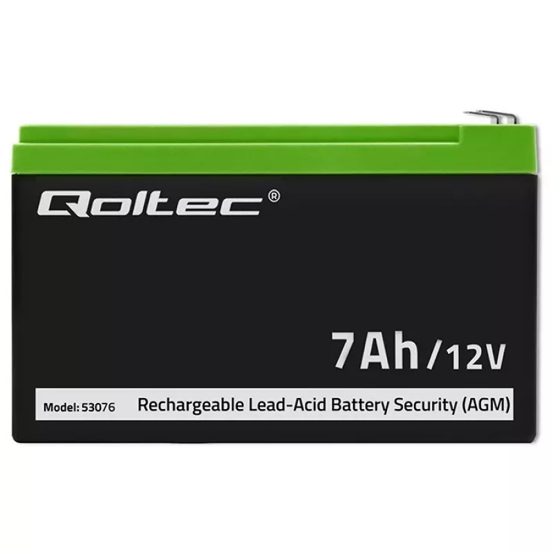 Bateria AGM Qoltec 53076 | 12V | 7Ah | segurança