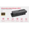 Docking station UNITEK D1079A USB4 com fios preto 100W Power Delivery