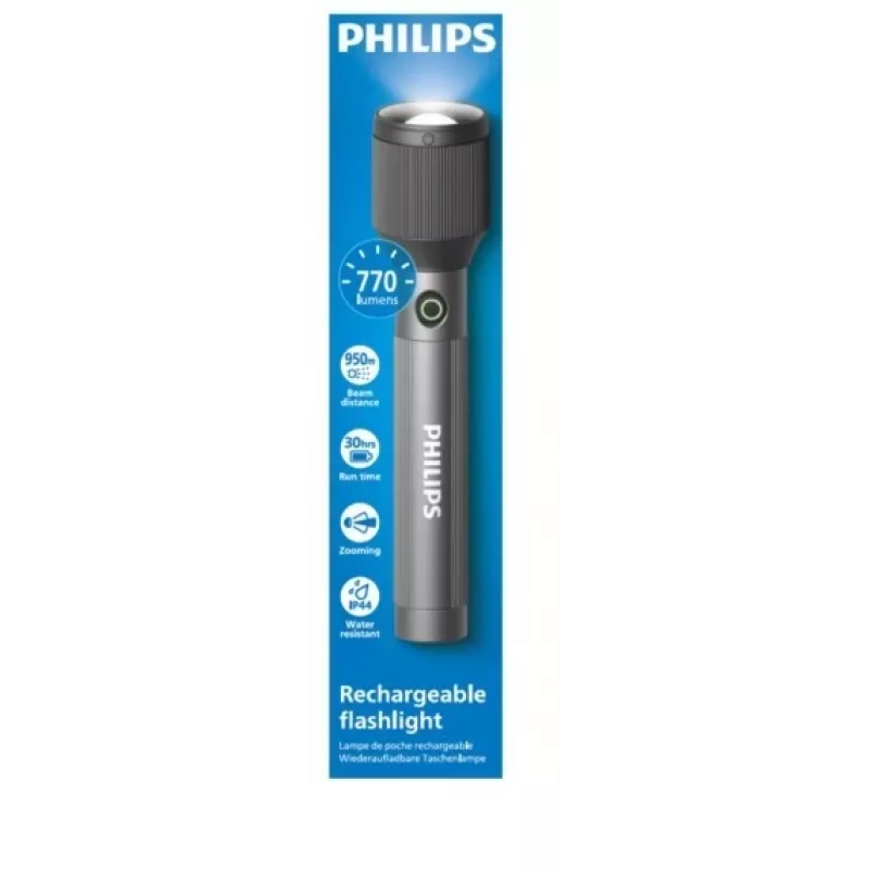 Lanterna Philips recarregável USB-C 770 lm 3000 mAh