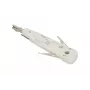 Ferramenta de inserção Krone Extralink NT-T002, lâmina em aço temperado, cabo em plástico, função de bloqueio, cinzento/branco