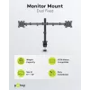 Braço de monitor Goobay Dual Flex - ecrã 17-32 polegadas - montagem em mesa VESA 75 e 100 mm - rotativo, orientável e inclinável - suporte de altura ajustável - carga máxima
