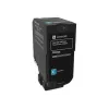 Lexmark 74C2HC0 Cartucho de toner retornável, ciano, alto rendimento, 12000 páginas